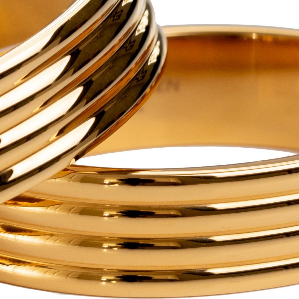 Georg Jensen Napkin Rings 24K Gold Plated - Elite Luxury Gold Plating