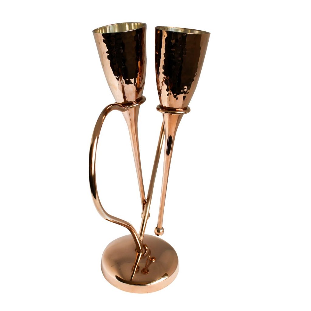 Rose Gold Champagne Flutes 