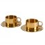 Luxury Espresso cups 24K Gold plated with saucers