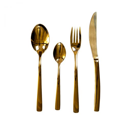 Elite Luxury Gold Plated Cutlery Set