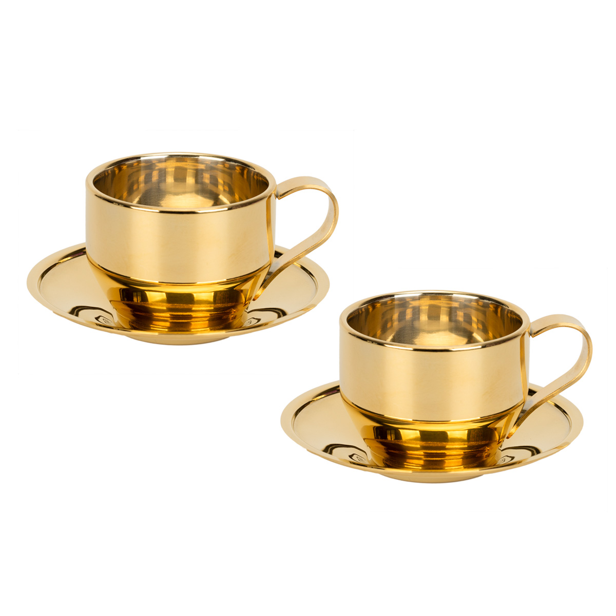 Gold Espresso Cups & Saucers