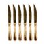 Arthur Price 24K Gold Plated Beaded Steak Knives- Set of 6