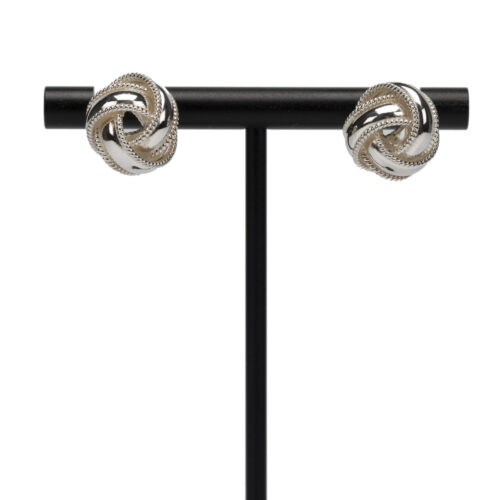 Silver Knot Stud Earrings