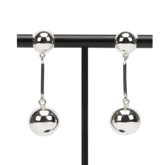 925 Silver Sphere Drop Earrings