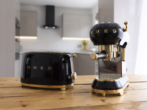 SMEG Kettle & Toaster (4 Slice) 24K Gold Plated