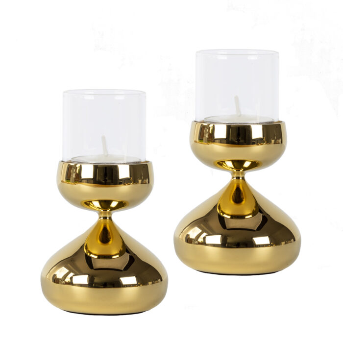Molton Tealight Holder 24K Gold Plated – Luxury Candle Holder Set