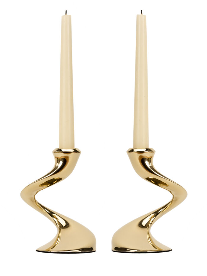 Windrush Candlestick 24K Gold Plated