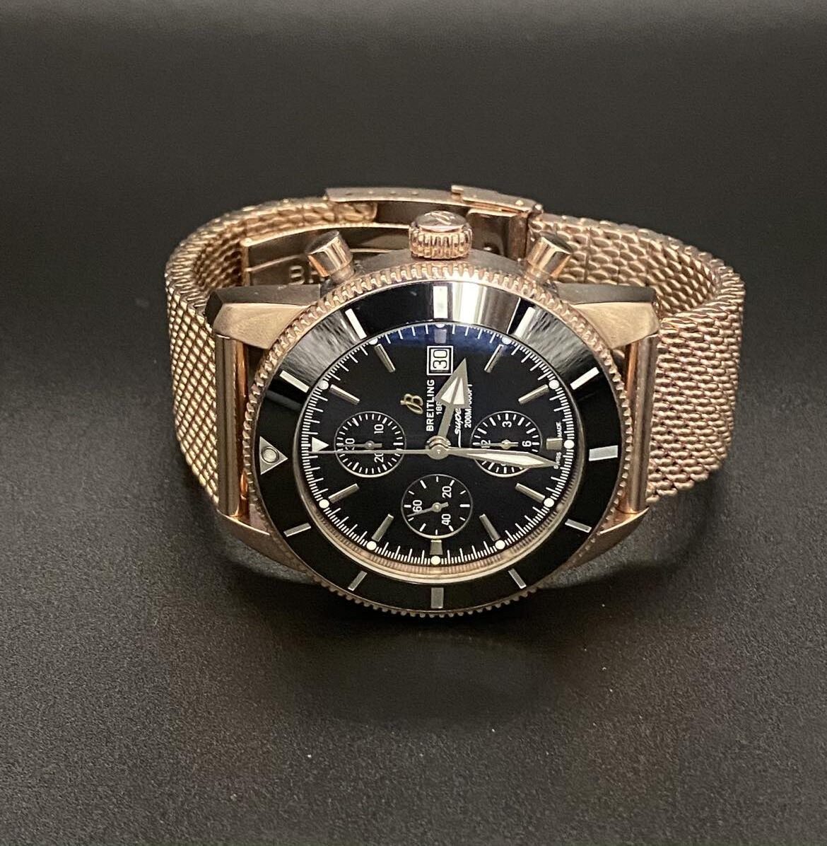 Breitling watch rose gold plated